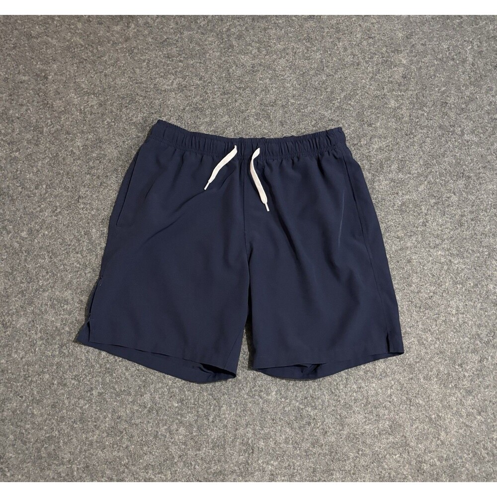 BearBottom Swim Trunks Men's Size Medium Mesh Elastic Waist 7” Inseam Beach Blue